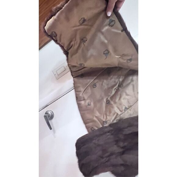 THE FASHION SHOP VINTAGE BROWN MINK STOLE - Picture 7 of 15
